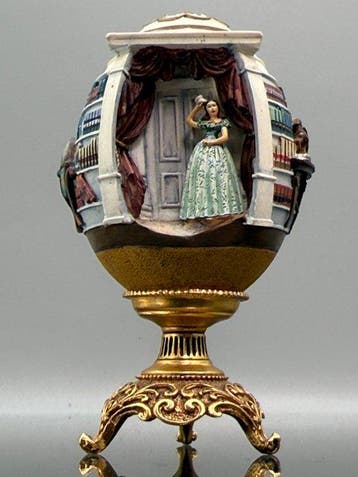 Fabergé ei - Gone With The Wind 24 Karat Gold Plated Limited, Antiek en Kunst, Curiosa en Brocante