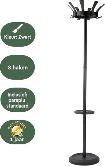 2dekans | BRASQ Kapstok London CS300 - Zwart - Staal -, Ophalen of Verzenden, Zo goed als nieuw