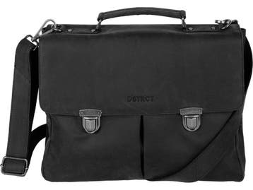 DSTRCT Wall street A4 Laptoptas -15,4 inch - Zwart, Verzenden, Nieuw
