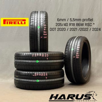 205/40/18 86W RSC * Pirelli zomerbanden 6/5,5mm profiel 4X, 18 inch, Gebruikt, Band(en), Personenwagen