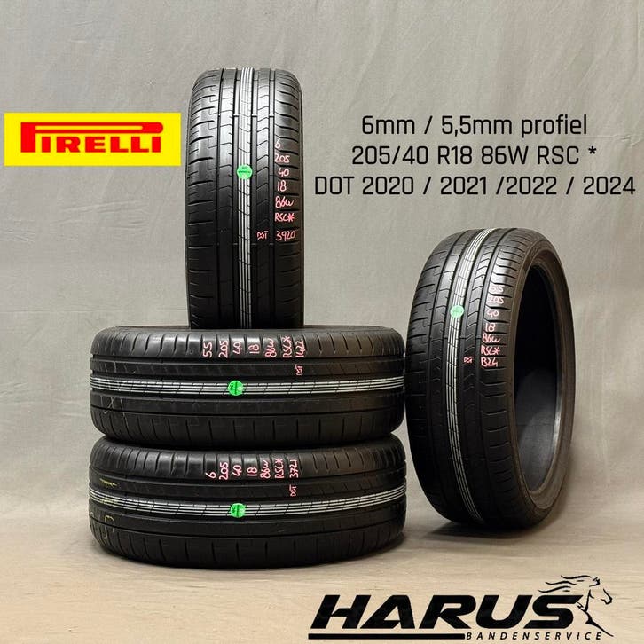 205/40/18 86W RSC * Pirelli zomerbanden 6/5,5mm profiel 4X, Auto-onderdelen, Banden en Velgen, 18 inch, Erkend duurzaam, Zomerbanden
