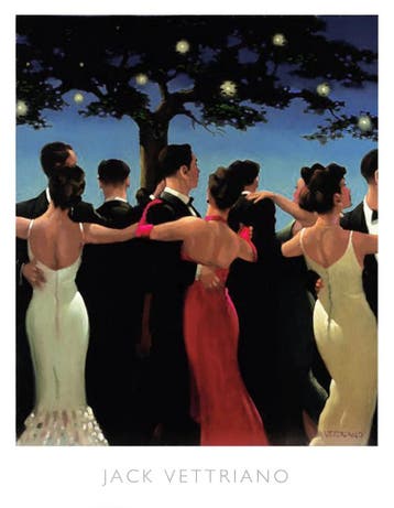 Kunstdruk Jack Vettriano - Waltzers 40x50cm, Verzenden, Nieuw