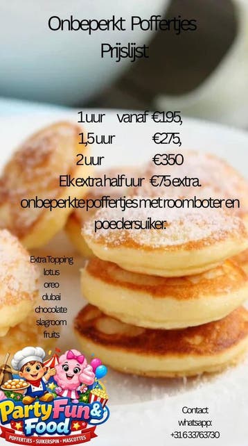 Poffertjes kraam huren, Kraam
