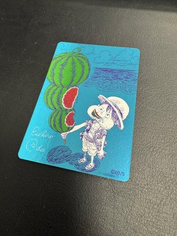 One Piece - 1 Card - Carta Promo MetaKira – Luffy Watermelon, Nieuw