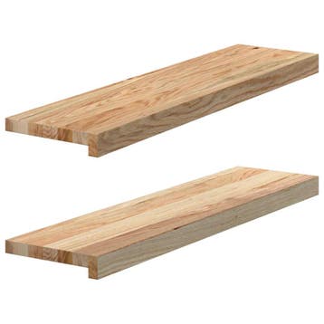 vidaXL Vensterbanken 2 st onbehandeld 80x20x2 cm massief, Verzenden, Nieuw