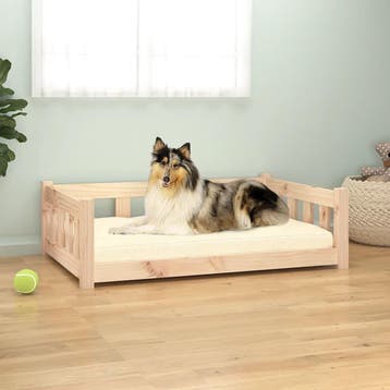 vidaXL Hondenmand 95,5x65,5x28 cm massief grenenhout, Dieren en Toebehoren, Verzenden, Nieuw