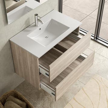 Badkamermeubel- Natural Oak-80cm, Verzenden, Nieuw