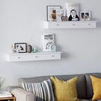 Zwevende Wandplank met 3 Lades – Wit Opbergrek 80x15x10 cm, Verzenden, Nieuw