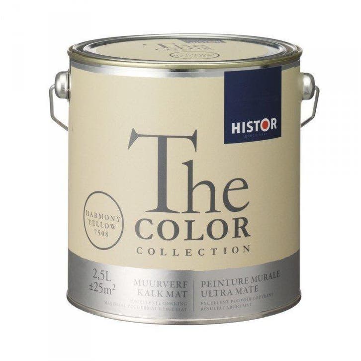 Histor The Color Collection Kalkmat - Harmony Yellow - 2,..., Doe-het-zelf en Verbouw, Verf, Beits en Lak, Verf, Geel, Nieuw, Minder dan 5 liter