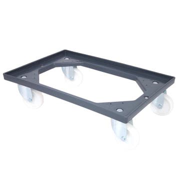 Aanbieding: Eurobakken rolplateau 250 kg zonder rem grijs