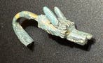 Viking periode Brons Zeldzaam, decoratief hoofd van de, Antiek en Kunst