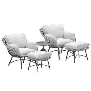 Garden Impressions Selene loungestoelen taupe - Mati, Verzenden, Nieuw