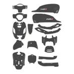 Kappenset - Sym Fiddle 3 - 16-delig - Mat Zwart, Ophalen of Verzenden, Nieuw