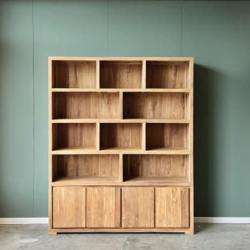 Moderne boekenkast | 180cm breed | 220cm hoog | massief hout, Huis en Inrichting, Kasten | Boekenkasten, 200 cm of meer, 150 tot 200 cm