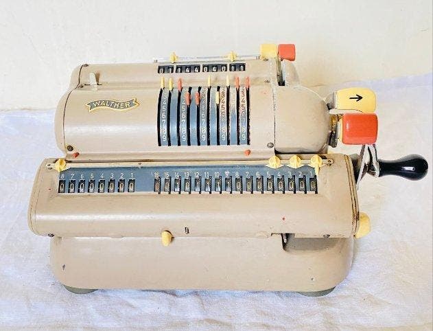Walther WSR 160 - Rekenmachine - 1950-1960, Antiek en Kunst, Kunst | Designobjecten