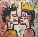 Eric Brumette - KISS ME LIKE BASQUIAT 6 - Toile L, Antiek en Kunst