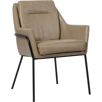 Leren eetkamerstoel Mix - Granada Taupe (taupe/bruin) -, Huis en Inrichting, Stoelen, Ophalen of Verzenden, Nieuw, Leer, Bohemian, Industrieel, Modern, Scandinavisch