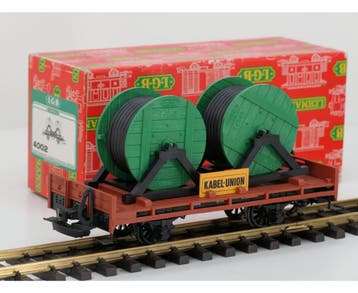 LGB 4002 Haspelwagen Kabel - Union (Goederenwagons), Gebruikt, Overige typen, Ophalen of Verzenden, LGB