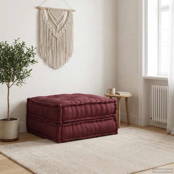 vidaXL Modulaire bankstel kastanjebruin 70x70x36 stof, Verzenden, Nieuw, Rood