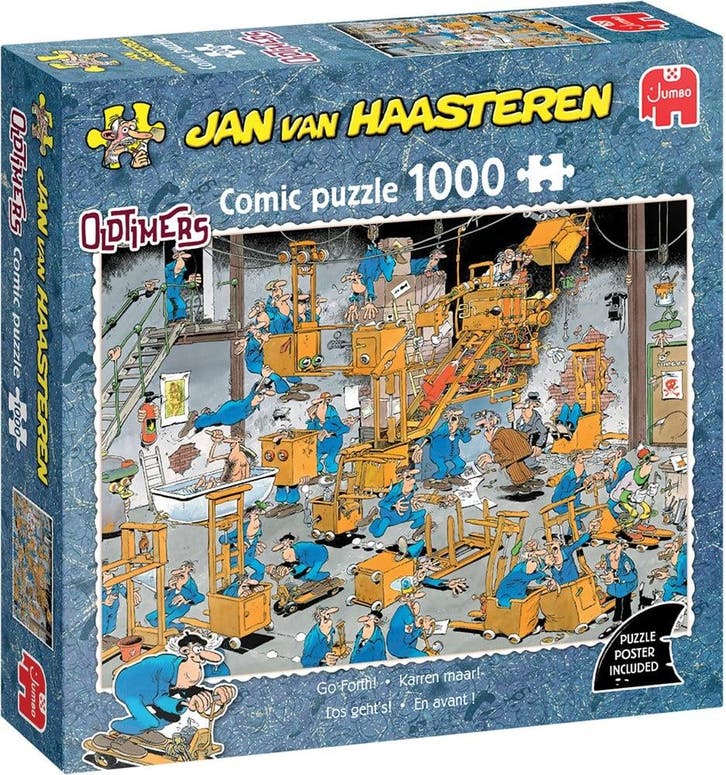 Jan van Haasteren Oldtimers - Karren maar! (1000 stukjes) |, Hobby en Vrije tijd, Denksport en Puzzels, Nieuw, Verzenden