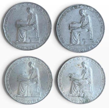 Portugal. 20 Escudos 1953 (4 moedas) (Zonder minimumprijs)