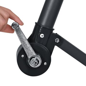 Parasol Brazil - 3,5 m - Incl. LED - Donkergrijs, Verzenden, Nieuw