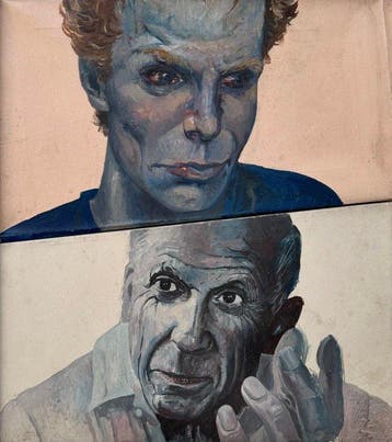 Italiaanse school (XX) - David Bowie e Pablo Picasso –