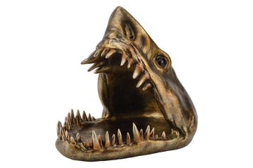 Decoratief beeldje HAAI 25 cm brons met opbergvak - 48015, Ophalen of Verzenden, Nieuw