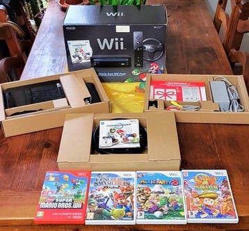 Nintendo - Wii - Ensemble Pack Console WII Mario Kart Noire, Spelcomputers en Games, Nieuw