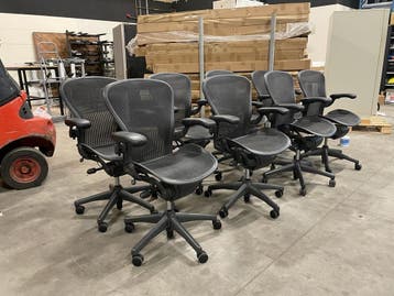 Herman Miller Aeron office chair (Size B), Verzenden, Zwart, Zo goed als nieuw, Bureaustoel