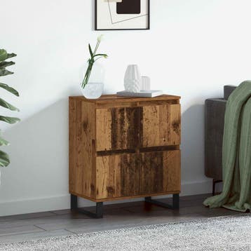 vidaXL Dressoir Oudhout 60 x 35 x 70 cm, Verzenden, Nieuw, Overige houtsoorten, Minder dan 50 cm