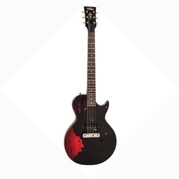 Vintage V120 ICON Distressed Black Over Cherry Red, Ophalen of Verzenden, Nieuw, Solid body, Overige merken