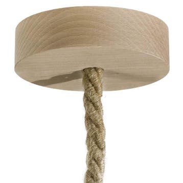 Plafondkap Hout 1 uitgang XL Snoer, Nieuw