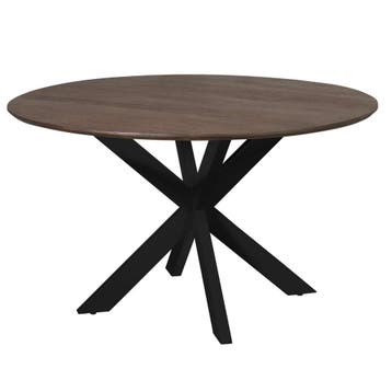 Eettafel Madison Brown | 150 cm | Poot Black | Starfurn, Ophalen of Verzenden, Nieuw