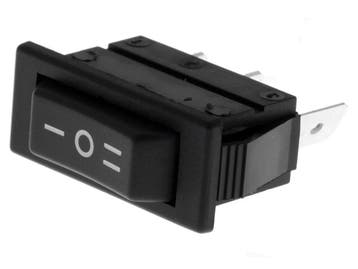 Schakelaar - ON / OFF / ON - 250V - 16A - Zwart, Ophalen of Verzenden, Nieuw, Schakelaar