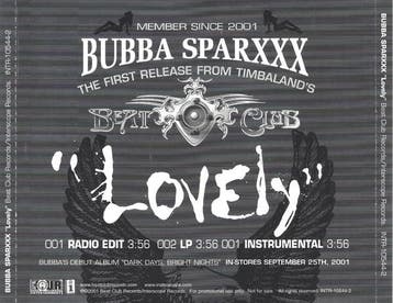 cd promo - Bubba Sparxxx - Lovely, Verzenden, Zo goed als nieuw