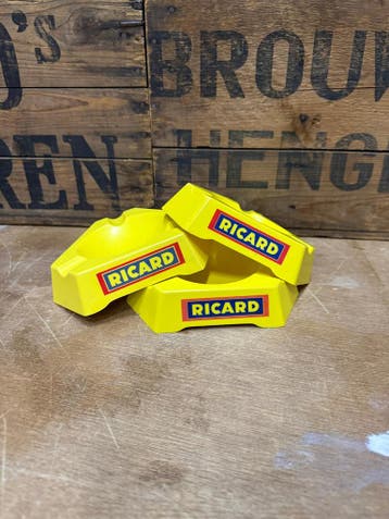 Vintage Ricard Mebel reclameasbak geel, Ophalen of Verzenden, Nieuw