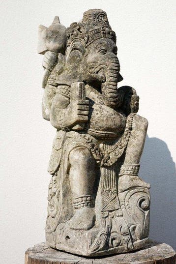 Statua di Ganesh in Pietra antica – Bali – - Beeld - Ganesha