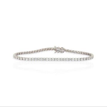 Tennis armband - 18 karaat Witgoud - 3.11ct. tw. Diamant