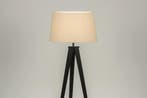 Rietveld Vloerlampen - Zwart, Beige - Stof, Metaal, Verzenden, Nieuw