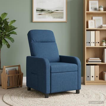 vidaXL Relaxfauteuil Blauw Stof, Verzenden, Nieuw