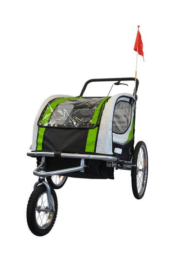 Fietskar Buggy Lime Groen | 2-Zits | OP=OP, Opvouwbaar, Nieuw, 20 tot 40 kg, Ophalen of Verzenden