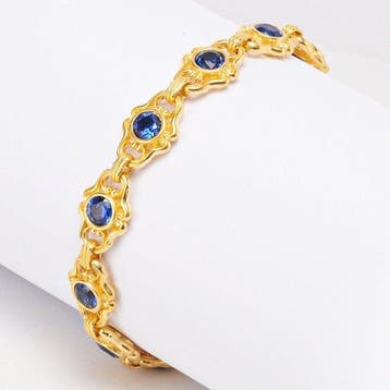 Zonder minimumprijs - Armband 18-karaats goudlaag, Zilver, Nieuw