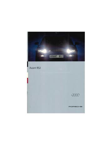 1994 AUDI RS2 AVANT BROCHURE DUITS, Nieuw, Audi, Author