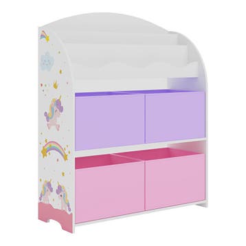 Kinderboekenkast Orust opbergkast 97,5x82,5x29,5 cm eenhoorn, Verzenden, Nieuw