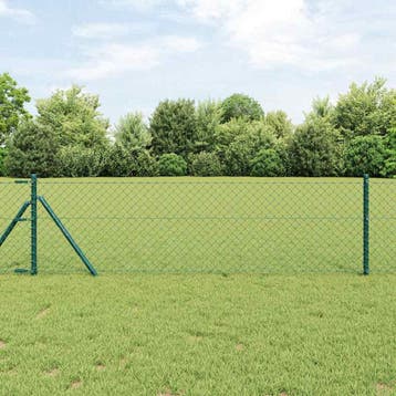 vidaXL gaashek met grondbevestiging 10 x 0,4 m PVC-Coated, Verzenden, Nieuw, IJzer