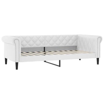 Dagbed Kunstleer 90x200 | Tweedekansje | OP=OP, Huis en Inrichting, 90 cm, Eenpersoons, Wit, Ophalen of Verzenden
