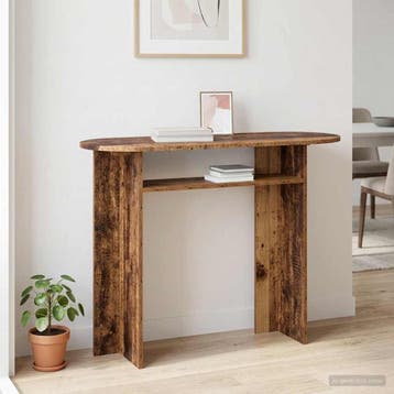 vidaXL Wandtafel met opslag Oud hout 100 x 39,5 x 75 cm, Huis en Inrichting, Tafels | Salontafels, Verzenden, Nieuw, Overige houtsoorten
