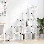 vidaXL Opbergmeubel met 15 vakken polypropeen transparant, Verzenden, Nieuw