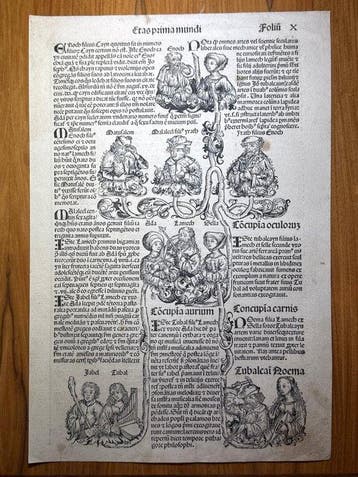 Hartmann Schedel / Verlag Koberger Nürnberg - 1 Blatt X aus